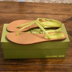 Gianni Bini Green Yellow Sandals